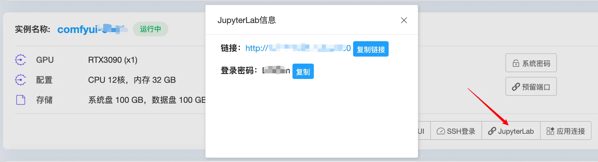 JupyterLab访问链接