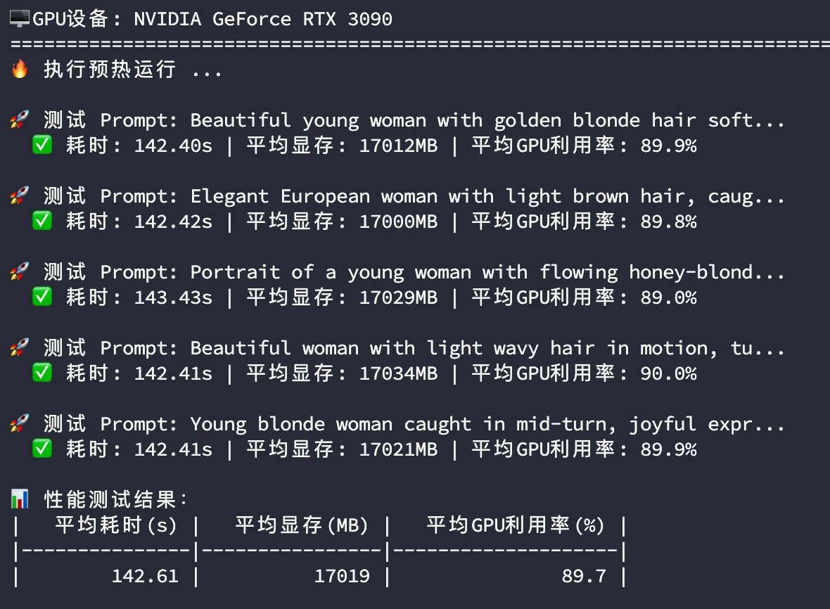 3090-ComfyUI-Wan测试结果