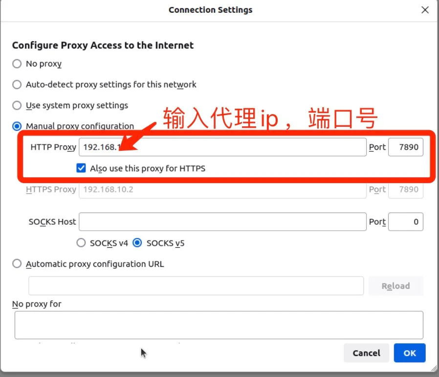 学术资源加速：设置代理，输入代理IP 或域名 : proxy.mornai.cn，端口: 7890，如下图
