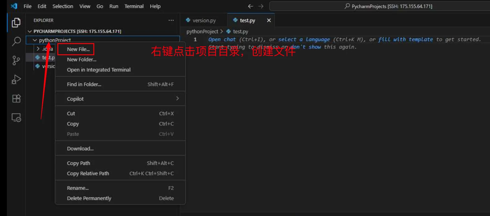 VSCode连接到云主机：添加服务器文件夹进行编辑和调试python代码（步骤 12）
