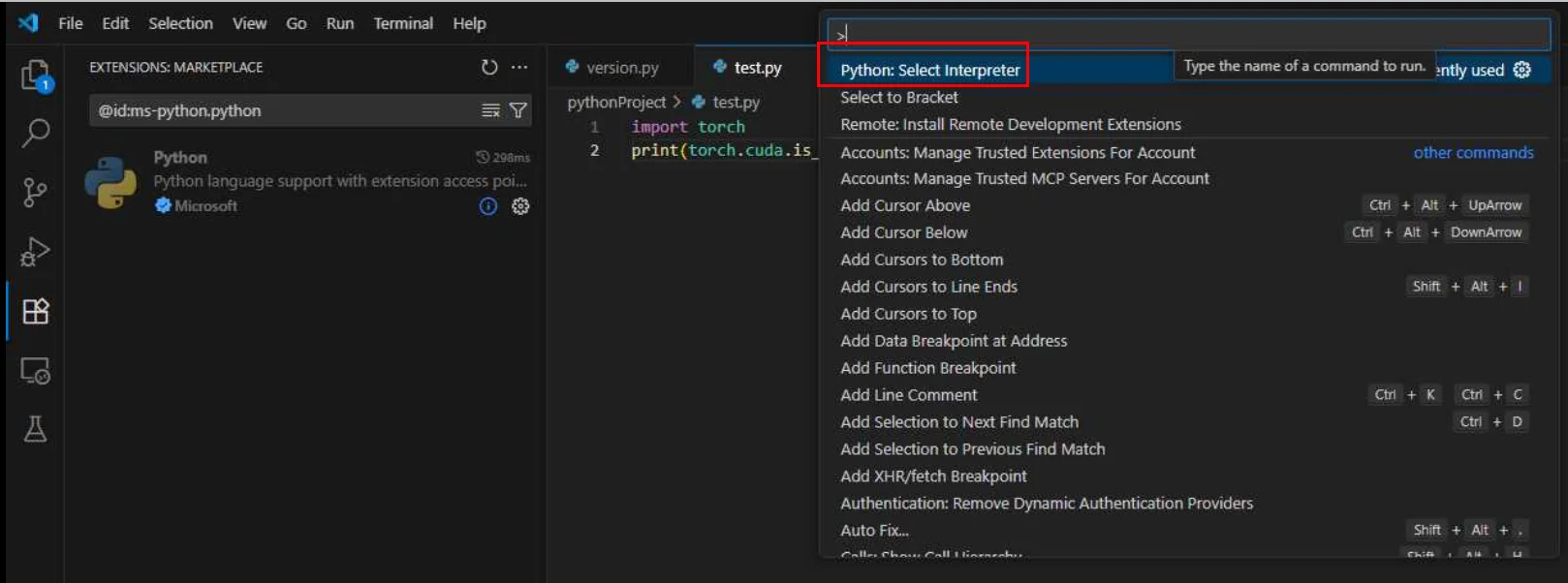 VSCode连接到云主机：添加服务器文件夹进行编辑和调试python代码（步骤 14）