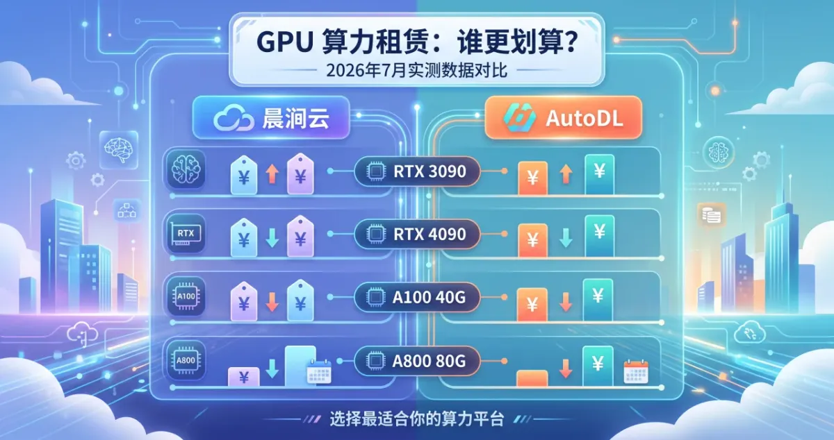 晨涧云和AutoDL的GPU算力租用价格比较