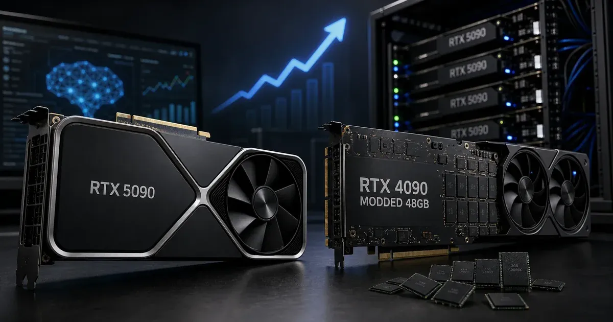RTX5090与RTX4090魔改48G持续涨价
